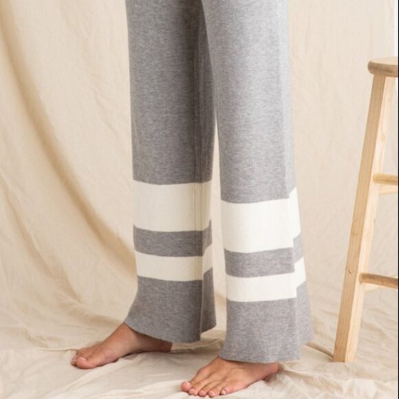 GRAY STRIPED LOUNGE PANTS - Picture 3 of 4